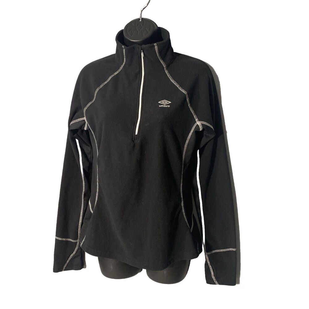 Umbro Women’s Soccer Fleece Shirt Thumb Warmers Medium Black